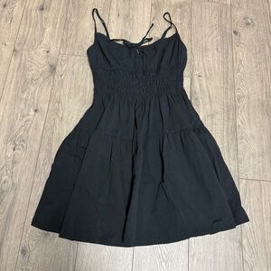 Black tiered mini dress